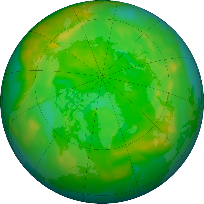 Arctic ozone map for 18 June 2011
